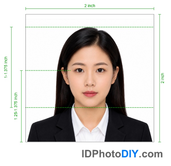 China (中国) Visa (2x2 inch) photo